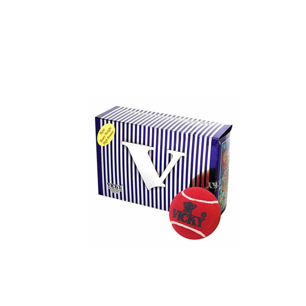 Vicky Cricket Tennis Ball –Red (Pack of 6)