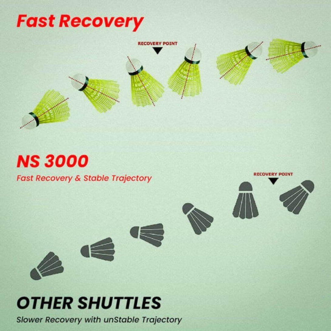 Victor NS 3000 6 Pieces Nylon Shuttlecock
