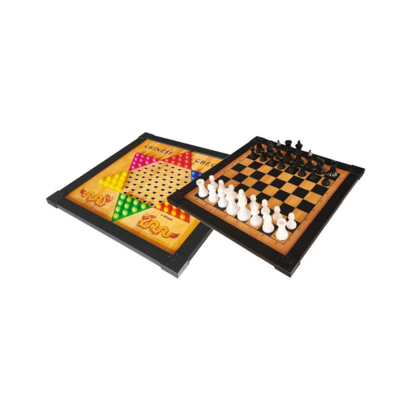Vixen Hefty Wooden Chinese Checker & Chess Board