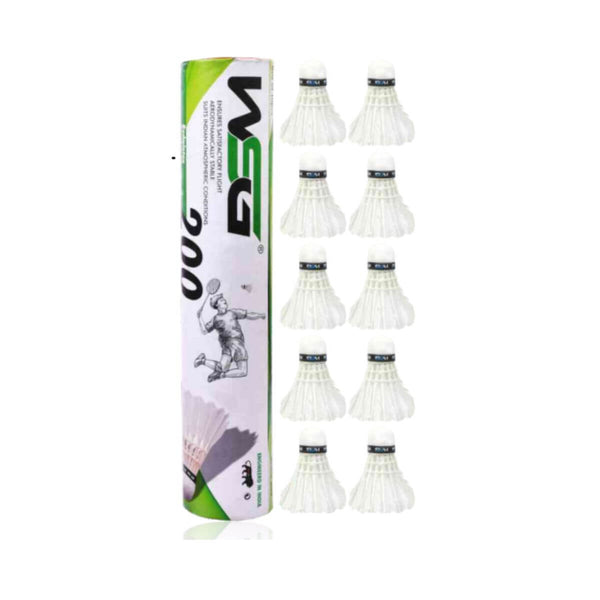 WSG 200 Feather Badminton Shuttlecock (1 Tube-10 Cocks)