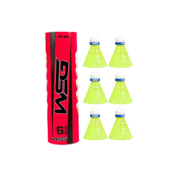 WSG 300 Nylon Badminton Shuttlecock (1 Tube-6 Cocks)