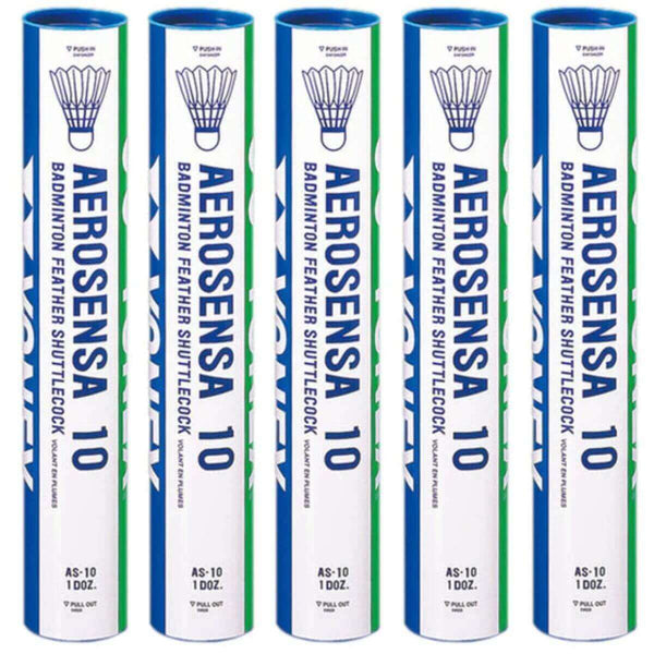 Yonex Aerosensa 10 Badminton Feather Shuttlecock (5Tube,60 Shuttlecock)