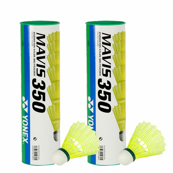 Yonex MAVIS 350 Badminton Shuttlecock (Pack of 2, 12 cocks)(Green/Yellow)