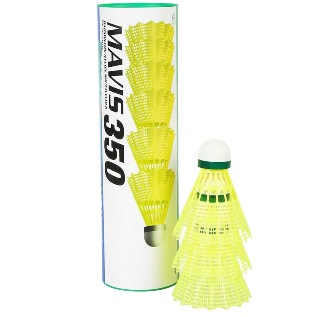 Yonex MAVIS 350 Badminton Shuttlecock (Pack of 1, 6 cocks) (Green/Yellow)