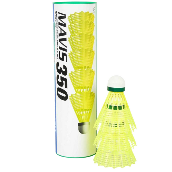 Yonex MAVIS 350 Badminton Shuttlecock (Pack of 1, 6 cocks) (Green/Yellow)