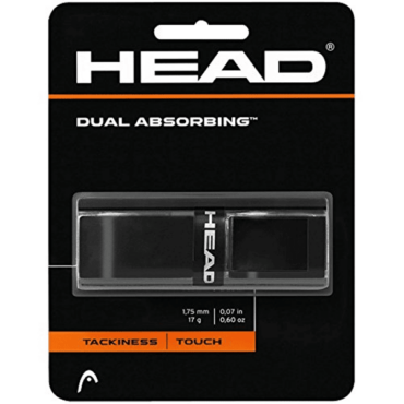 Head Dual AbsorbingTennis Replacement Grip(Black)