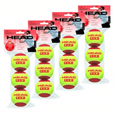 Head Tip Tennis Balls (Red)-One Dozen, 12balls