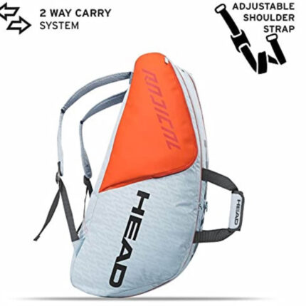 Head Radical 9R Supercombi Tennis Racket Bag (GreyOrange) (2)