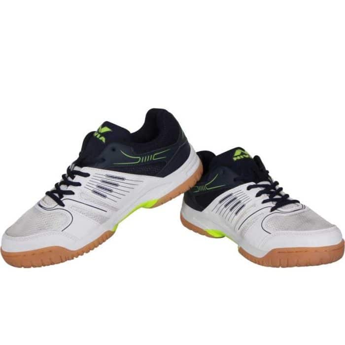 Nivia Gel Verdict Badminton/Squash/Volleyball Shoes -White/Black