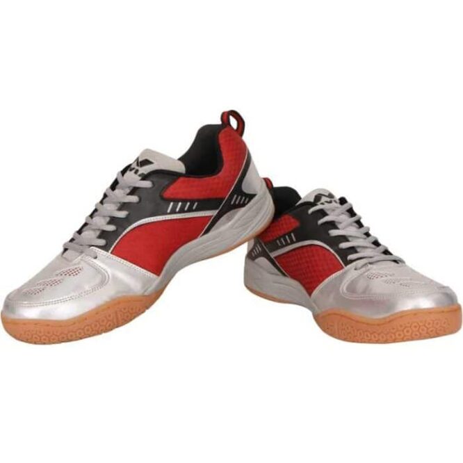 Nivia Appeal Badminton/Volleyball Shoes (Red/Silver)