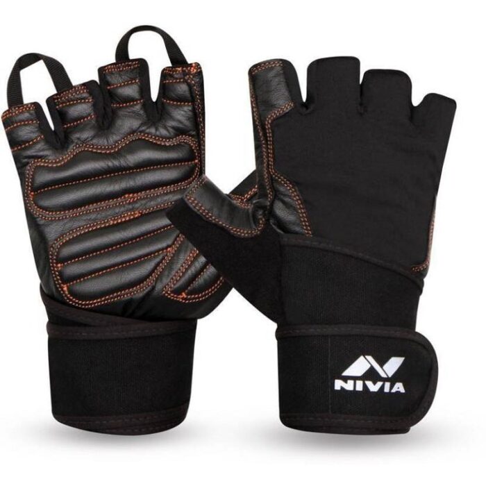 Nivia Cobra Professional Leather with Strap Sports Gloves