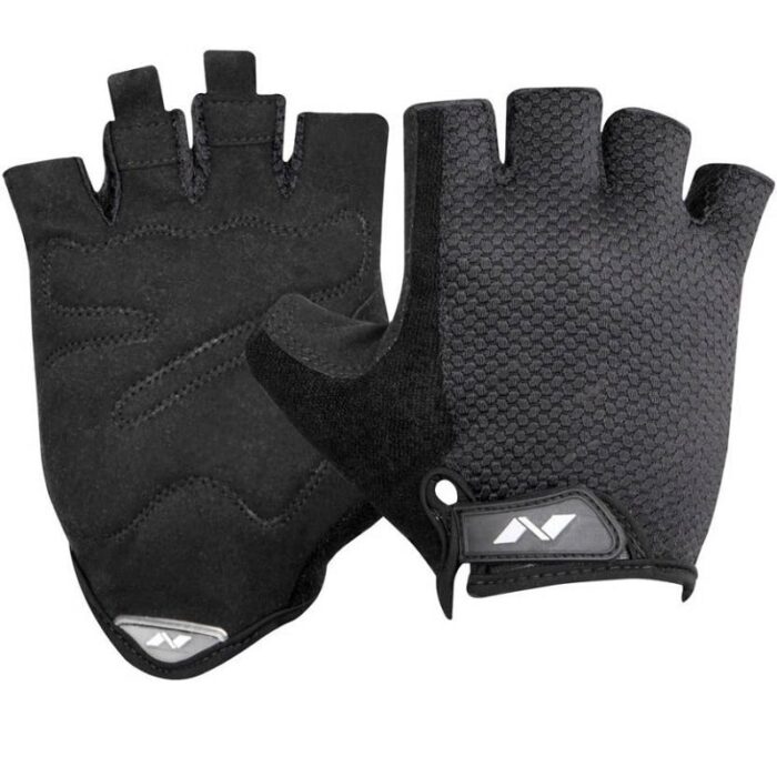 Nivia Phython Micro Fiber Sued-Super Stretch Sports Gloves(Black)