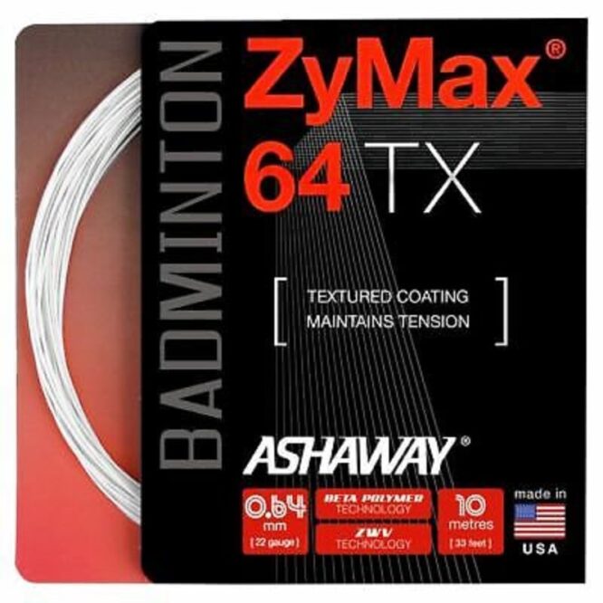 Ashaway Zymax 64 TX Coil Badminton Strings(0.64mm)