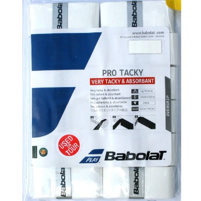 Babolat Pro Tacky X3 Tennis Over Grip (White)