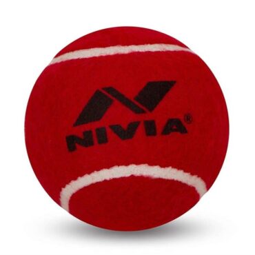 Nivia Cricket Tennis Balls 12 Balls (Red/Heavy Weight)