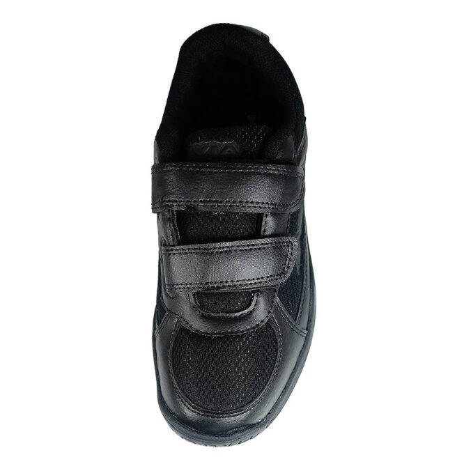 Nivia School Shoes Kids Velcro (Black-402)