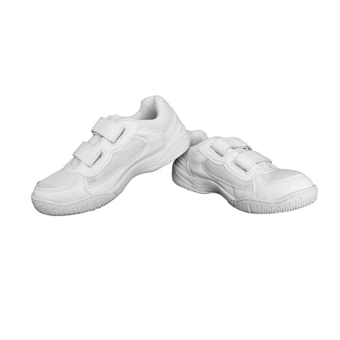 Nivia School Shoes Velcro Kids (White-403)