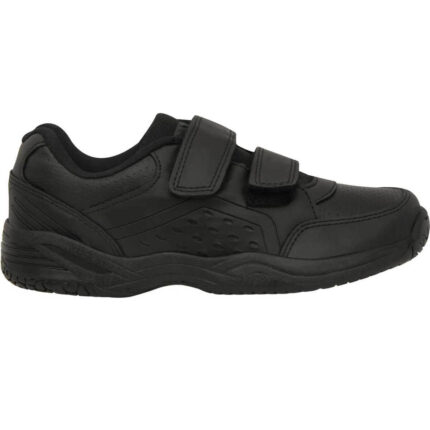 Nivia School Shoes Velcro Kids(Black-408)