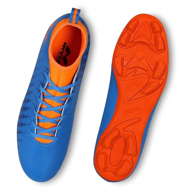 Nivia Ultra 2.0 Football TPU Sole Shoes (Blue&Orange) 3