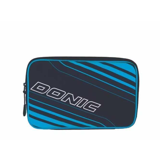 Donic Scudo Single Bat Cover Black/Blue Table Tennis Kit Bags