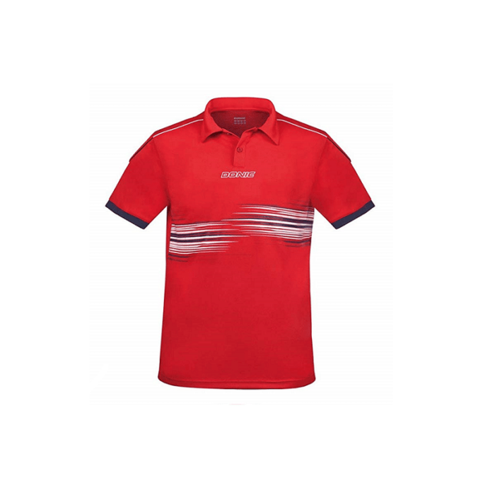 Donic Race Flex(Polo) Red Mens T-Shirts Table Tennis