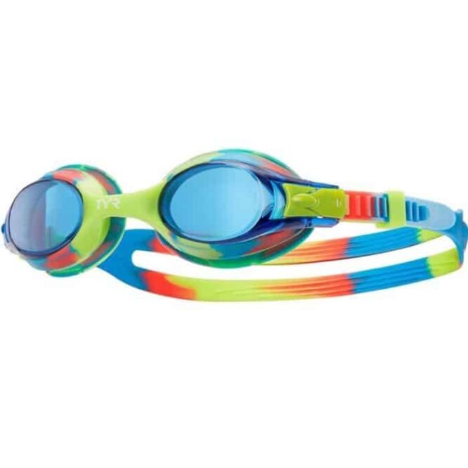 TYR SWIMPLE Tie Dye Kids Goggles Blue/Yellow/Pink