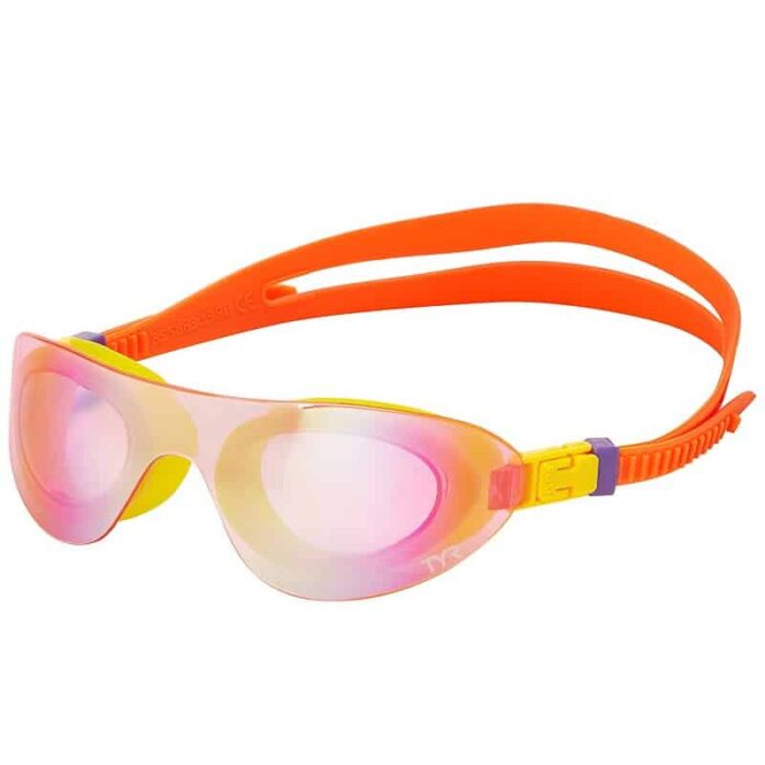 TYR Swim Shades Mirrored Juniors Goggles Orange