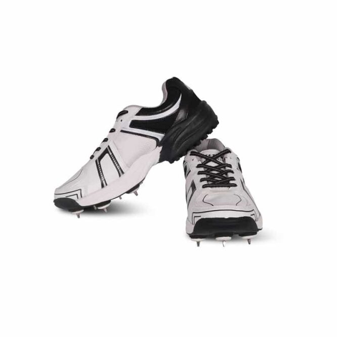 Vector X Target Full Spike Cricket Shoes (White/Black)