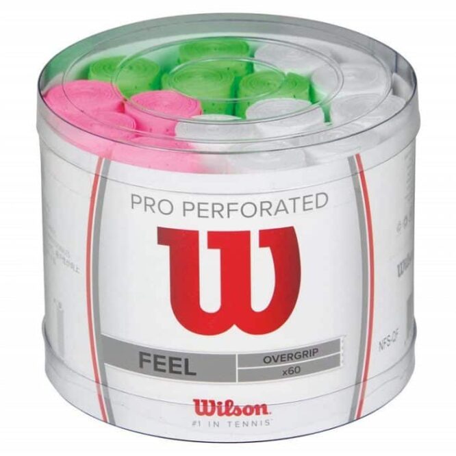 Wilson Perforated Tennis Overgrip (Assorted,60 Pack)