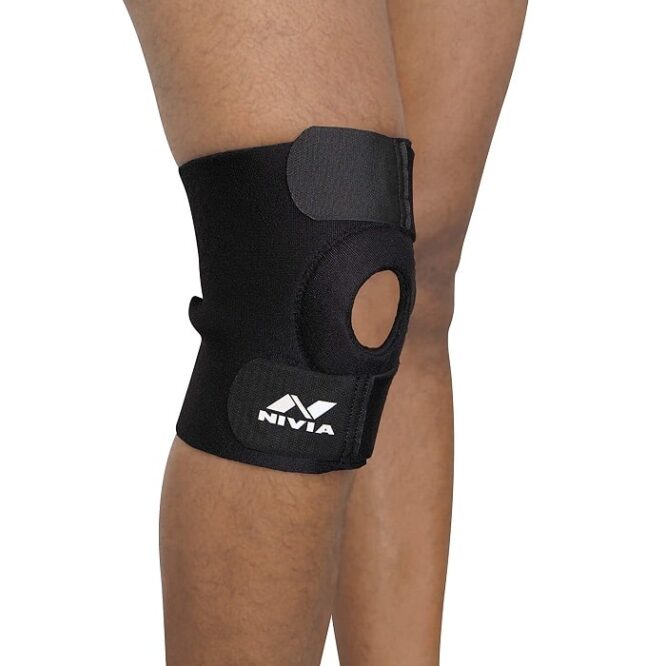 Nivia Orthopedic Basic Knee Patella Support Adjustable (Free size-XS-L)