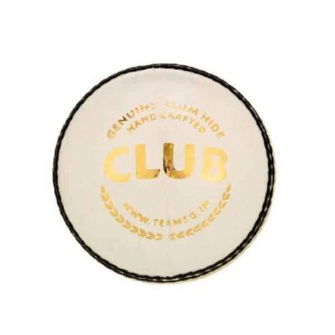 SG Club White Cricket Leather Ball (Pack of 6)