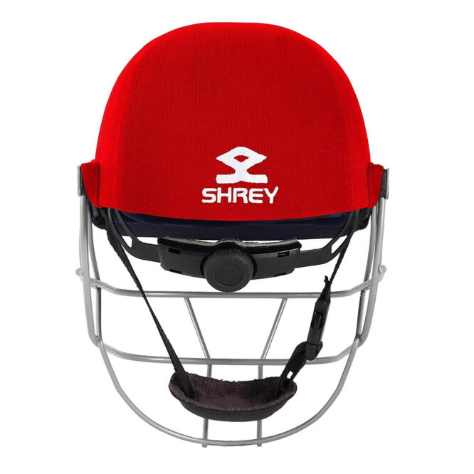 Shrey Classic Steel Cricket Helmet -Red