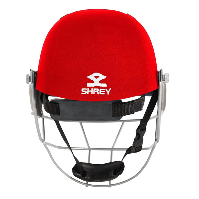 Shrey Match 2.0 Steel Cricket Helmet -red