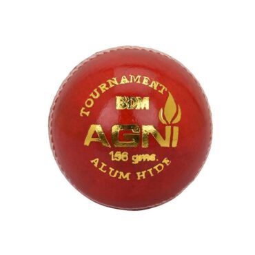 BDM Agni Red Cricket Leather Ball (Pack of 6)
