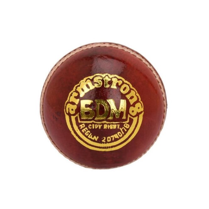 BDM Ambassador Red Cricket Leather Ball (6 balls)