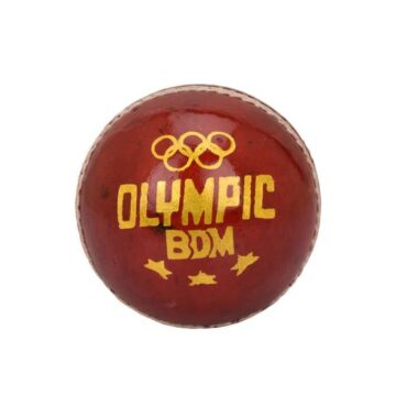 BDM Olympic Red Cricket Leather Ball (Pack of 6)