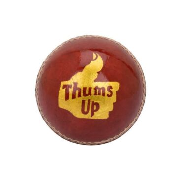 BDM Thums Up Or Speeder Red Cricket Leather Ball (Pack of 6)