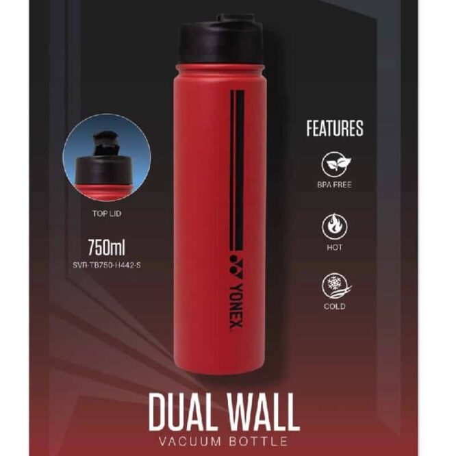 Yonex Dual Wall Vaccum Bottle TB750 Red