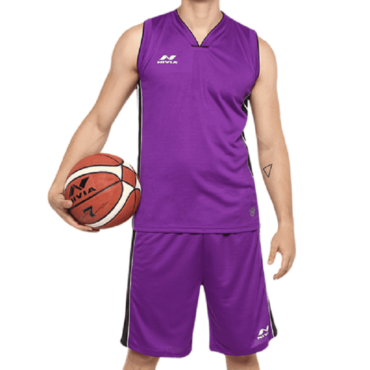 Nivia Panther Basketball Jersey Set(Purple)