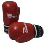 Protect Trend Boxing Gloves (Leather Made)-Red (4)