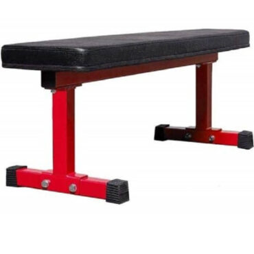 Bodyfit Heavy Duty Multipurpose Home Gym Bench (Black, FLAT RED BENCH)