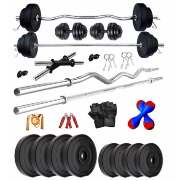 Bodyfit 30 Kg Combo Dumbbell Rods N Accessories Free New 2Kg Pair Dumbbell