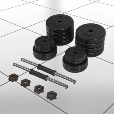 Bodyfit Muscle 60 Kg Weight Plates, 5ft Straight and 3 ft Curl Rod, 2 D. Rods, Dumbbell Home Gym Equipment Set