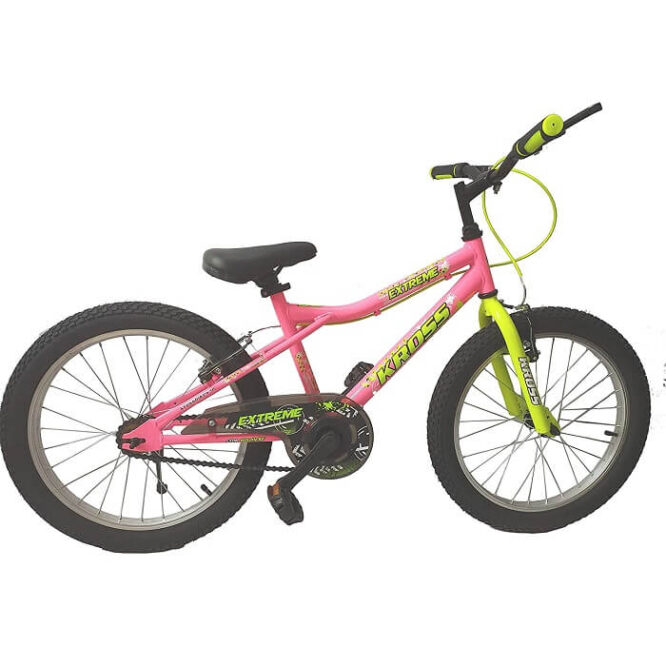 Kross Extreme Fat Tyre 20T Pink Girls Sports Mountain Bike Boys Kids Bicycle Age 5-8 Years