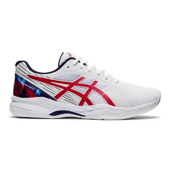 Asics Gel-Game 8 L.E. Tennis Shoes (White/Red)
