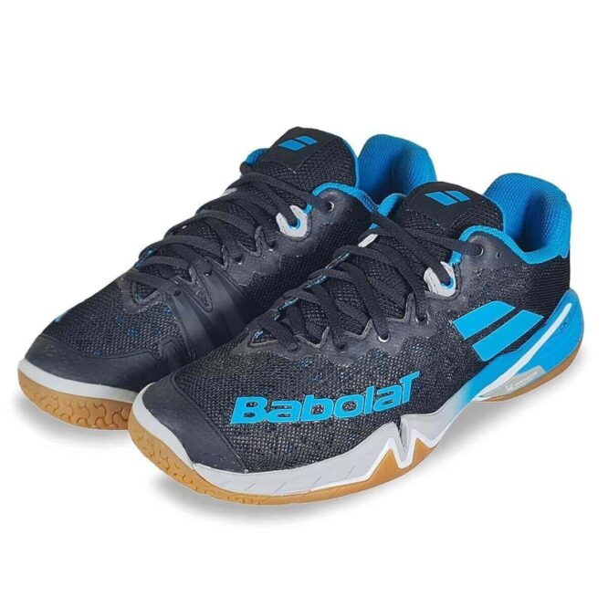 Babolat Shadow Tour Men Badminton Indoor Shoes (Black/Blue) p2