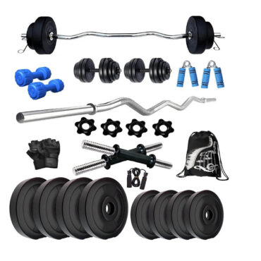 Bodyfit BF-18KG Weight Plates,3ft Rod,2 D.RODS Home Gym Dumbell Set