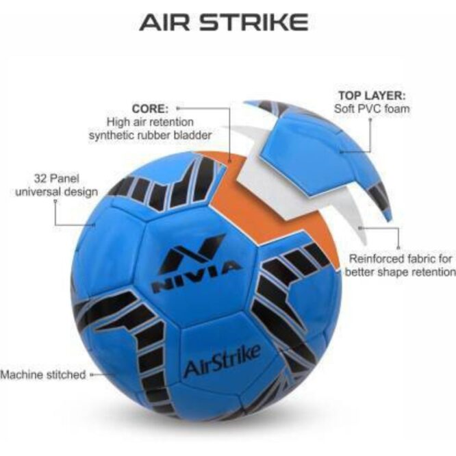 Nivia Air Strike Football (Sky Blue) p2