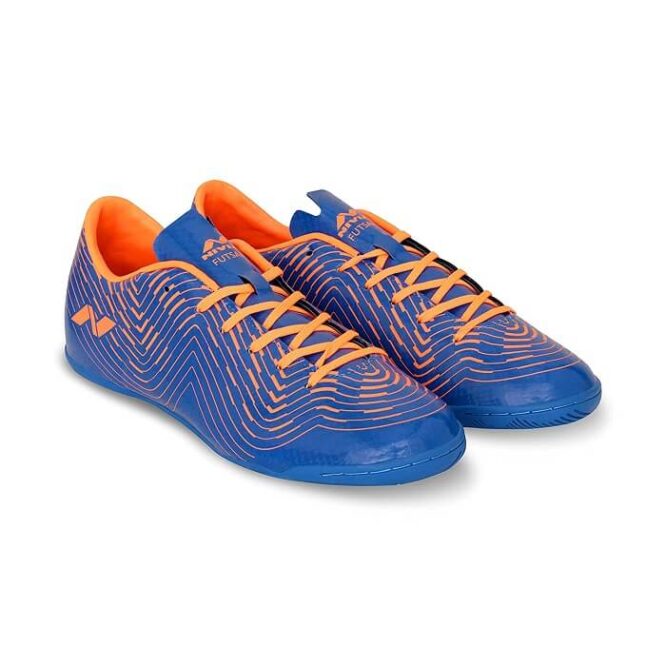 Nivia Encounter 8.0 Futsal Shoes (Blue/Orange)