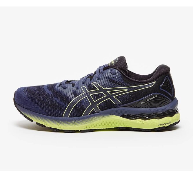 Asics Gel-Nimbus 23 Running Shoes (Thunder Blue/Glow Yellow)